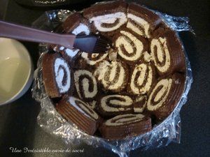Swiss Roll Bowl Cake 