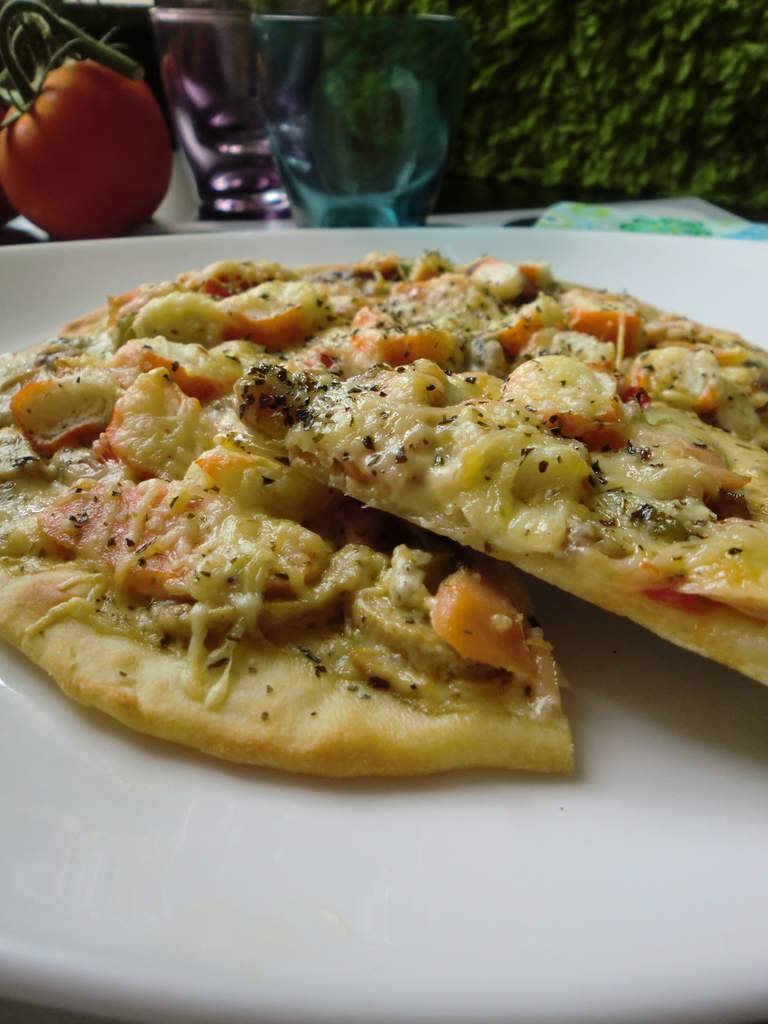 Pizza Blanche Au saumon Fumé